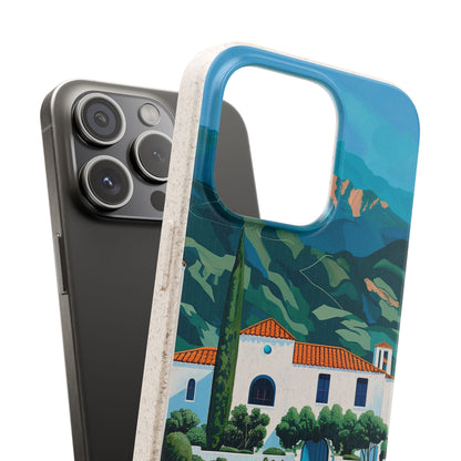 Summer Villa Case | Eco-Friendly Bamboo and Bioplastic Case with Summer Design - Available with Gift Packaging