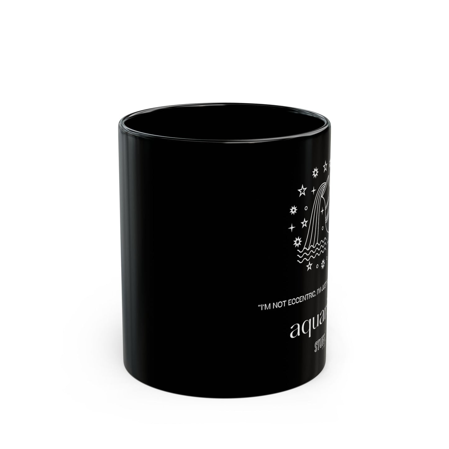 Verseau | Mug noir en céramique avec signe astrologique et phrase drôle – 330ml / 440ml