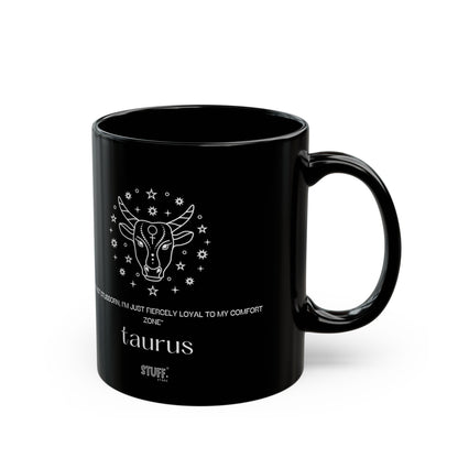 Taureau | Mug noir en céramique avec signe astrologique et phrase drôle – 330ml / 440ml