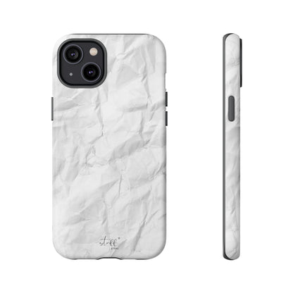 Crinkled Case | Coque résistante double protection anti-choc Effet Papier Froissé Mat