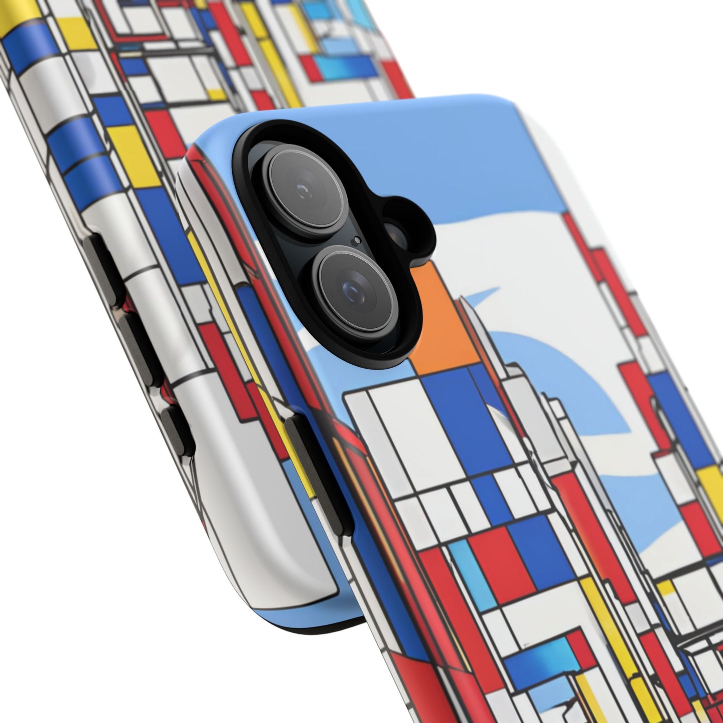 Square City | Coque résistante double protection - inspiration Mondrian