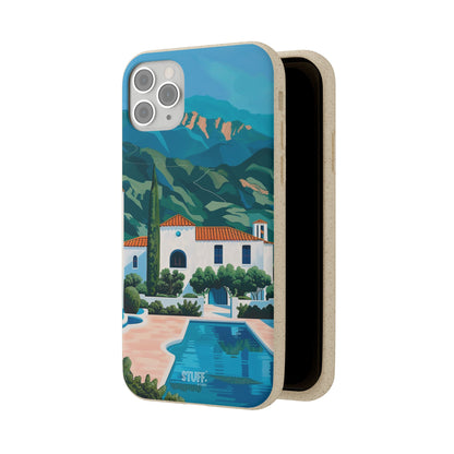 Summer Villa Case | Eco-Friendly Bamboo and Bioplastic Case with Summer Design - Available with Gift Packaging