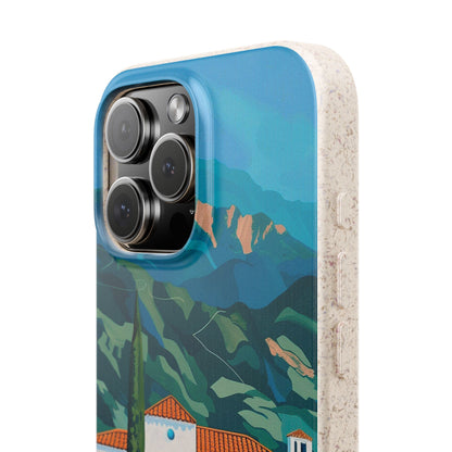 Summer Villa Case | Eco-Friendly Bamboo and Bioplastic Case with Summer Design - Available with Gift Packaging
