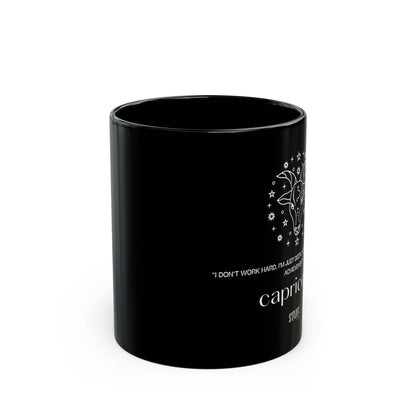 Capricorne | Mug noir en céramique avec signe astrologique et phrase drôle – 330ml / 440ml