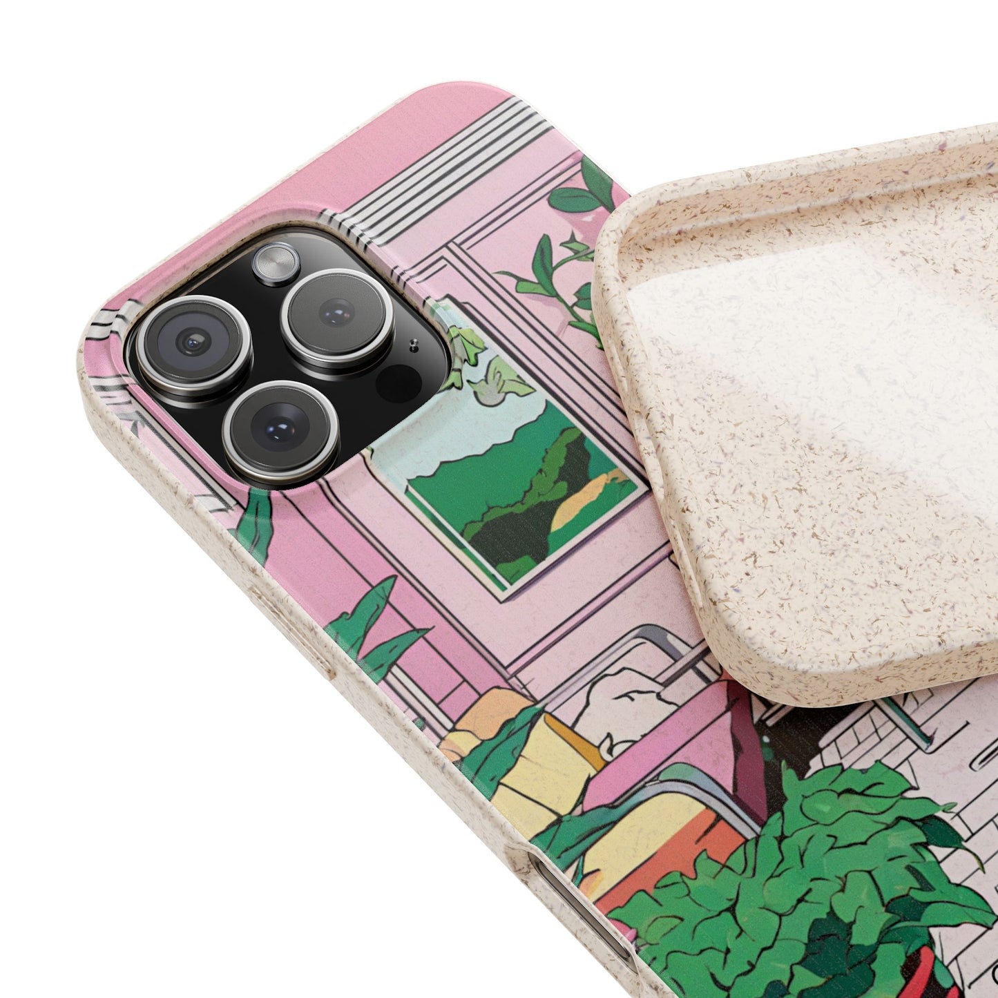 Plant Pop Case | Coque biodégradable en bambou et bioplastique avec design coloré | Parfait pour les amoureux des plantes - Avec emballage cadeau