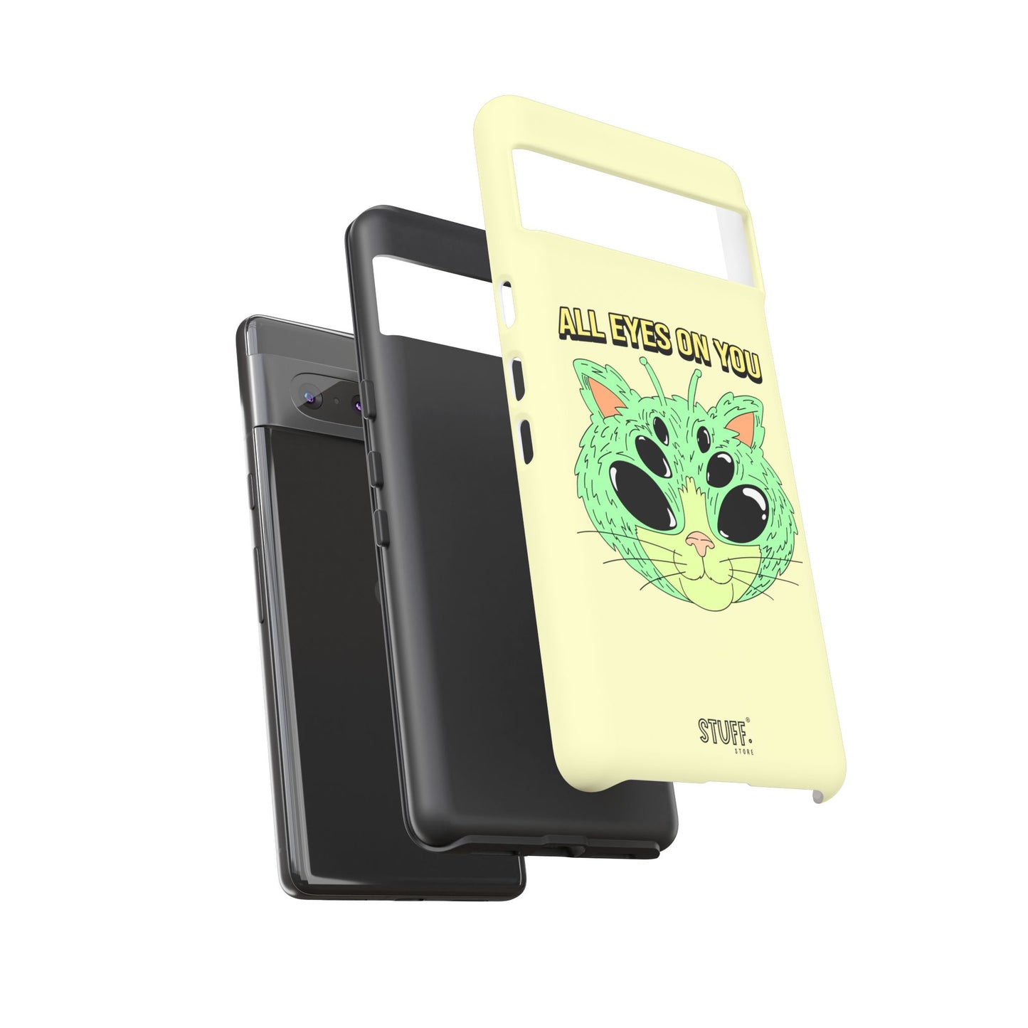 All Eyes on You Case | Coque résistante double protection avec Design Alien drôle