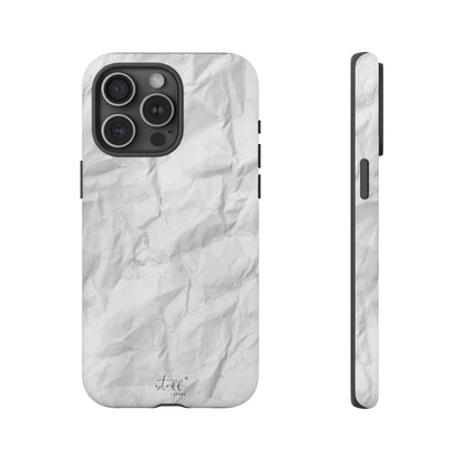 Crinkled Case | Coque résistante double protection anti-choc Effet Papier Froissé Mat