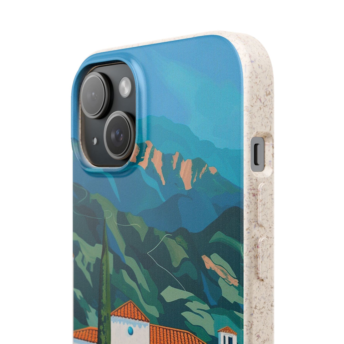 Summer Villa Case | Eco-Friendly Bamboo and Bioplastic Case with Summer Design - Available with Gift Packaging