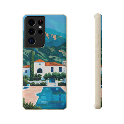Summer Villa Case | Eco-Friendly Bamboo and Bioplastic Case with Summer Design - Available with Gift Packaging