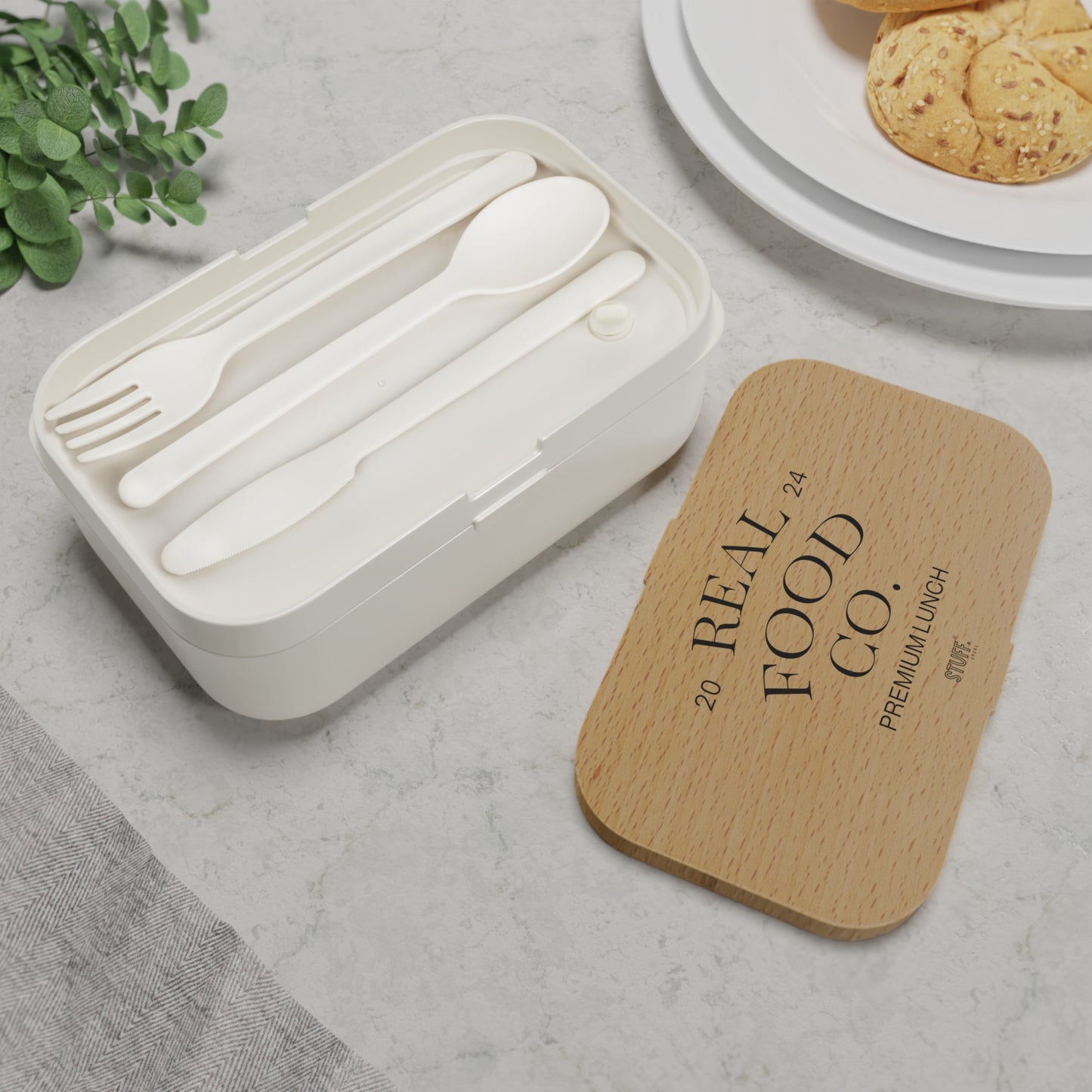 Lunch Box Bento with Elastic & Cutlery | Ecoresponsible & Practical