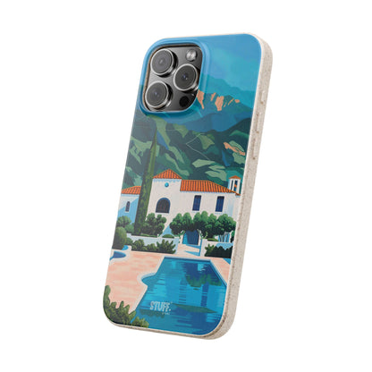 Summer Villa Case | Eco-Friendly Bamboo and Bioplastic Case with Summer Design - Available with Gift Packaging