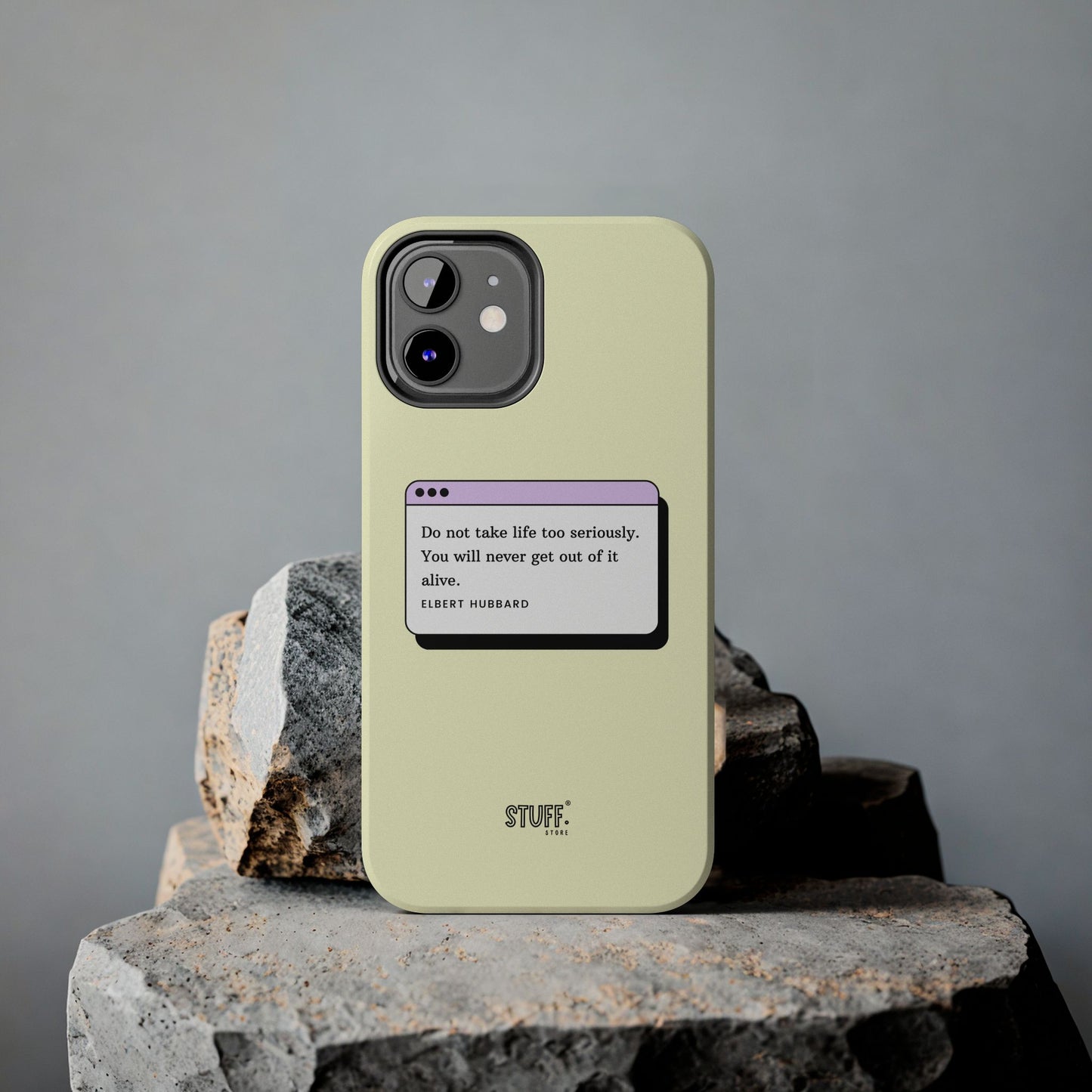 Window Case | Coque résistante à double protection avec citation – Design minimal & message puissant