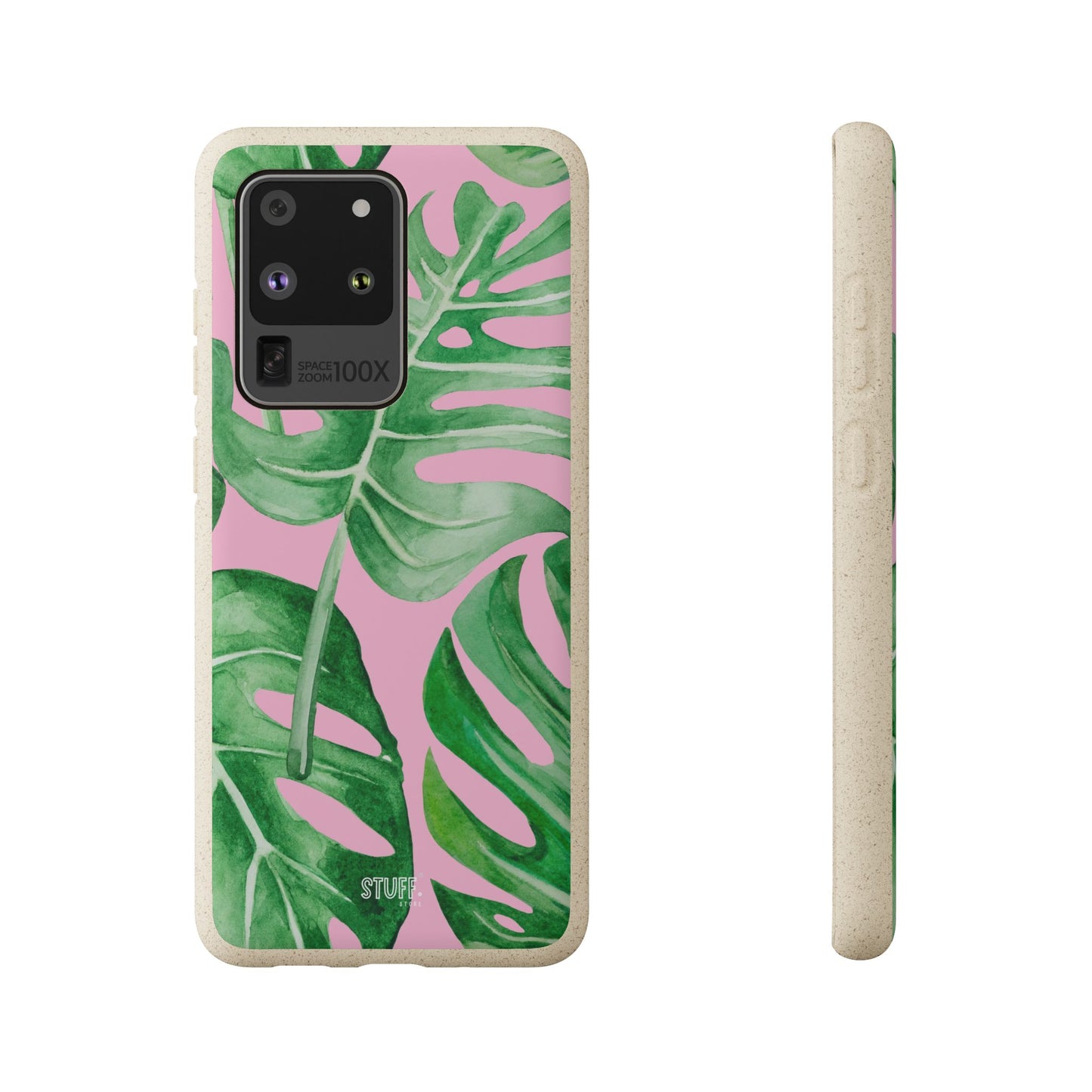 Monstera Case | Eco-Friendly Bamboo and Bioplastic Shell Monstera Leaves Pattern - Available with Gift Packaging