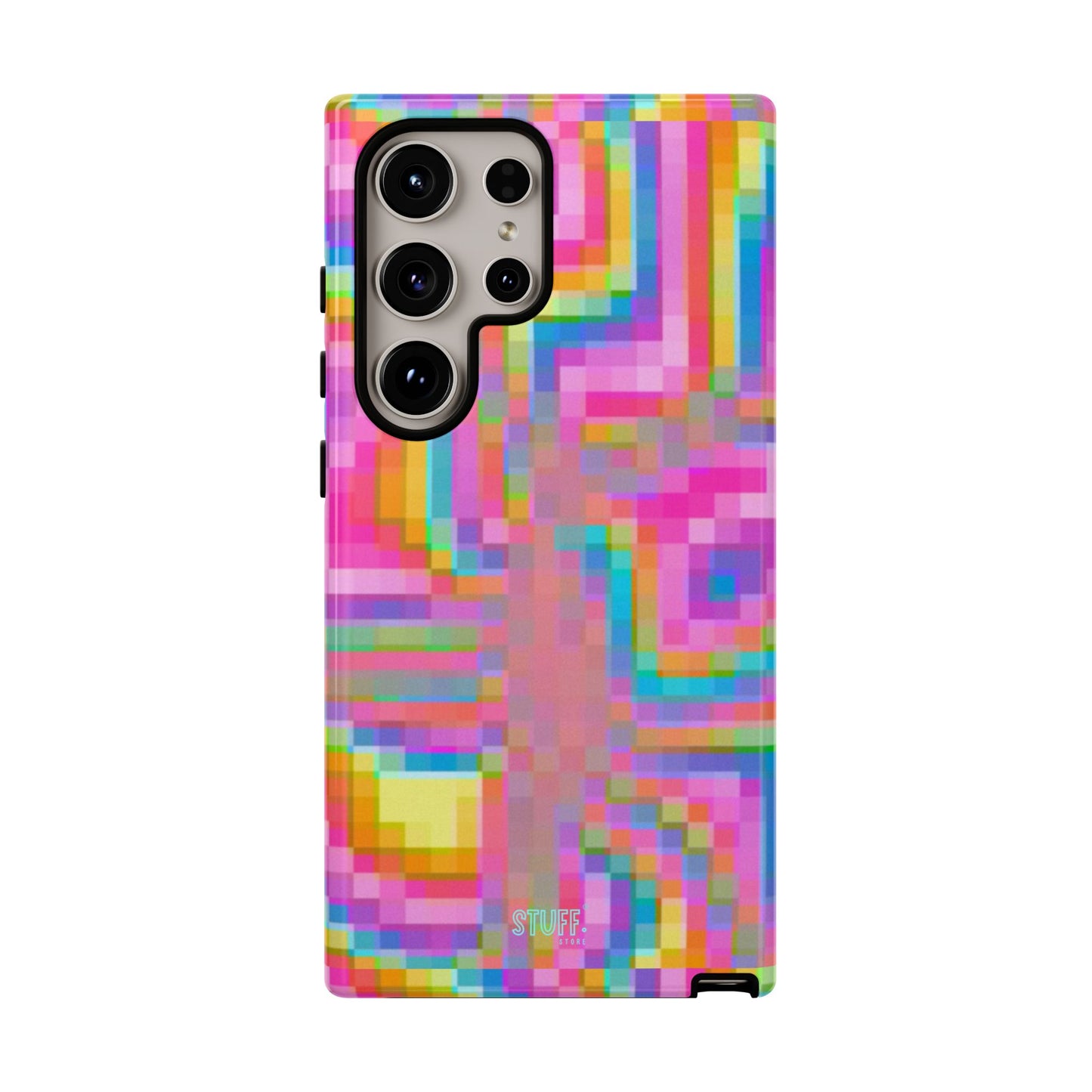 Pixel Case | Coque résistante double protection anti-choc - Motif pixels colorés