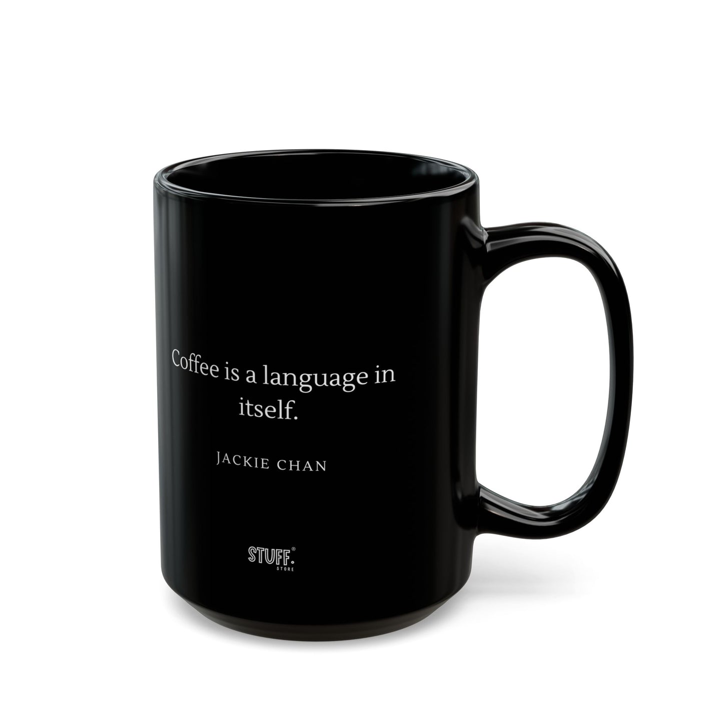Jackie Chan's Cup | Mug en céramique noir avec citation – 330ml / 440ml