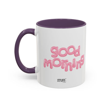 Balloon Cup | Two-tone ceramic mug with "balloon" lettering - 330ml