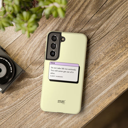 Window Case | Coque résistante à double protection avec citation – Design minimal & message puissant