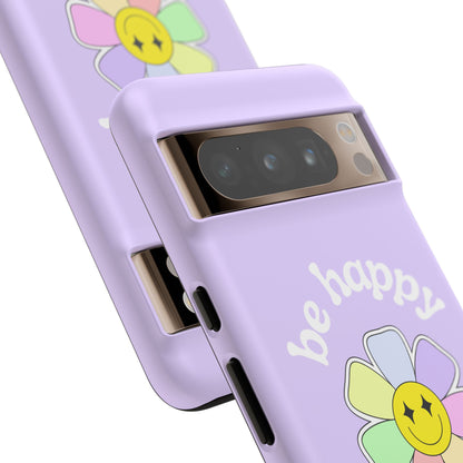Be Happy Case | Coque résistante double protection avec Design Fleur Colorée