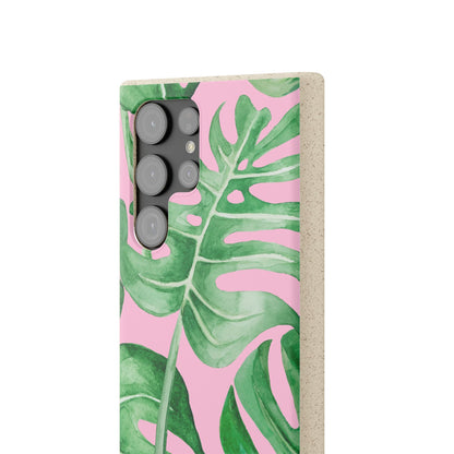 Monstera Case | Eco-Friendly Bamboo and Bioplastic Shell Monstera Leaves Pattern - Available with Gift Packaging