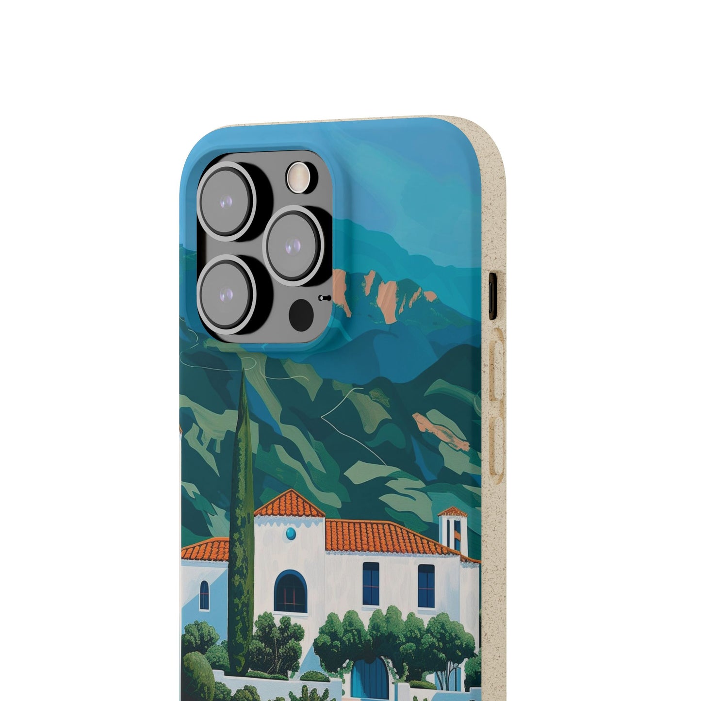 Summer Villa Case | Eco-Friendly Bamboo and Bioplastic Case with Summer Design - Available with Gift Packaging
