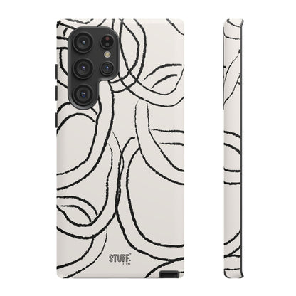 Doodly Case | Coque résistante double protection avec Design Gribouillis Minimaliste