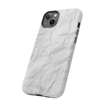 Crinkled Case | Coque résistante double protection anti-choc Effet Papier Froissé Mat