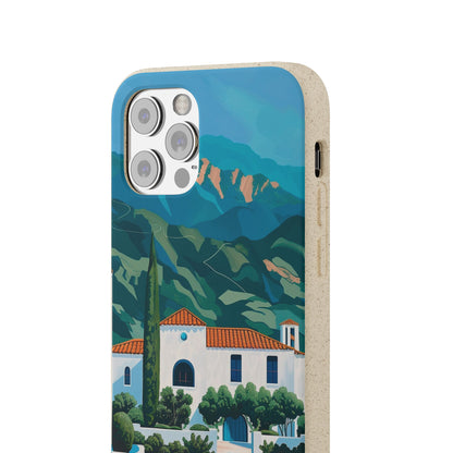 Summer Villa Case | Eco-Friendly Bamboo and Bioplastic Case with Summer Design - Available with Gift Packaging