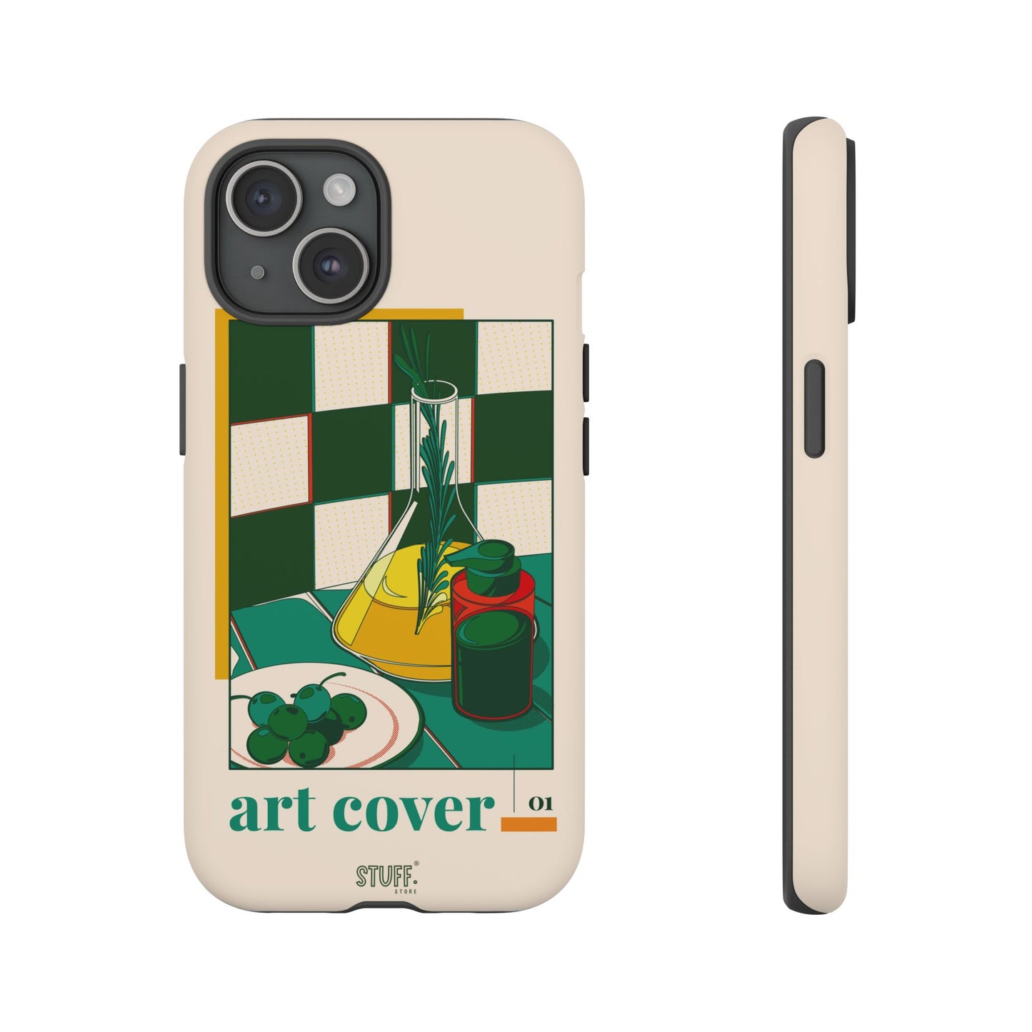 Olio d'Amore Case | Coque résistante double protection avec Design artistique Rétro