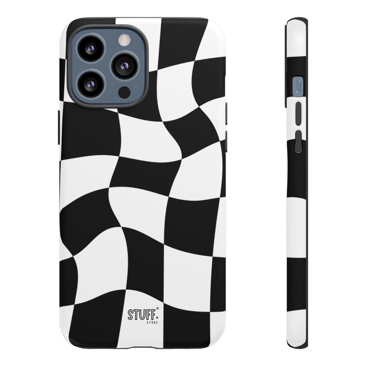 Checkers Case | Coque résistante double protection et Design en Damier déformé