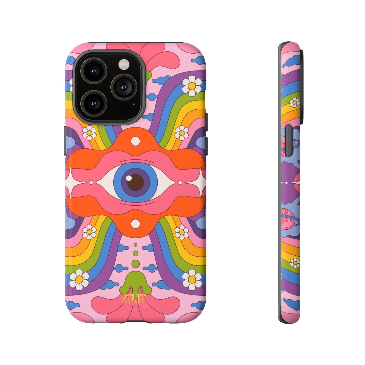 Psych Case | Coque résistante double protection avec Design Psychédélique coloré
