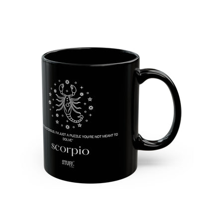 Scorpion | Mug noir en céramique avec signe astrologique et phrase drôle – 330ml / 440ml