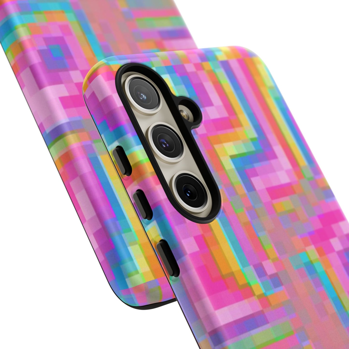 Pixel Case | Coque résistante double protection anti-choc - Motif pixels colorés