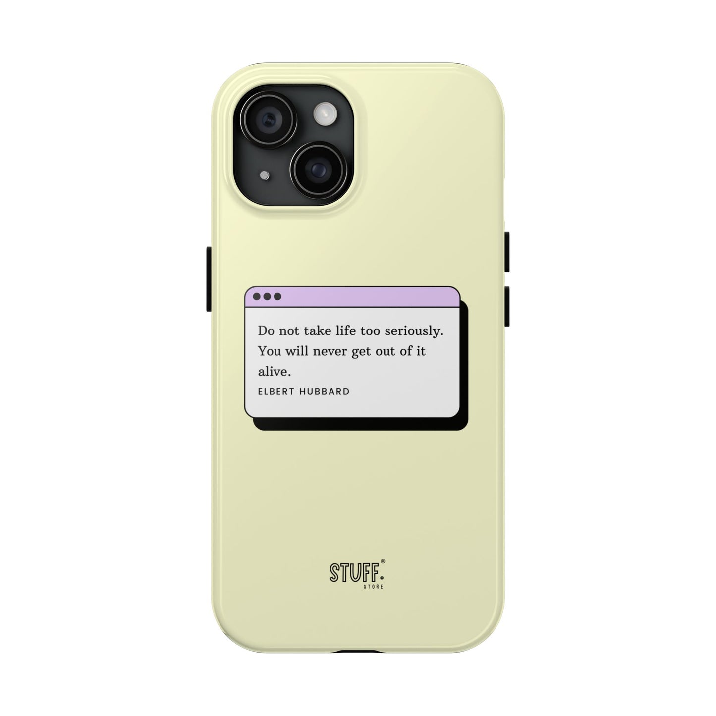 Window Case | Coque résistante à double protection avec citation – Design minimal & message puissant