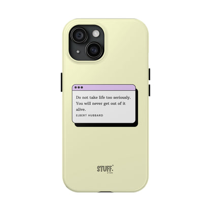 Window Case | Coque résistante à double protection avec citation – Design minimal & message puissant