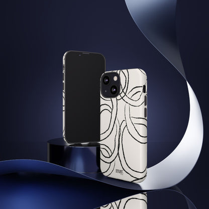 Doodly Case | Coque résistante double protection avec Design Gribouillis Minimaliste