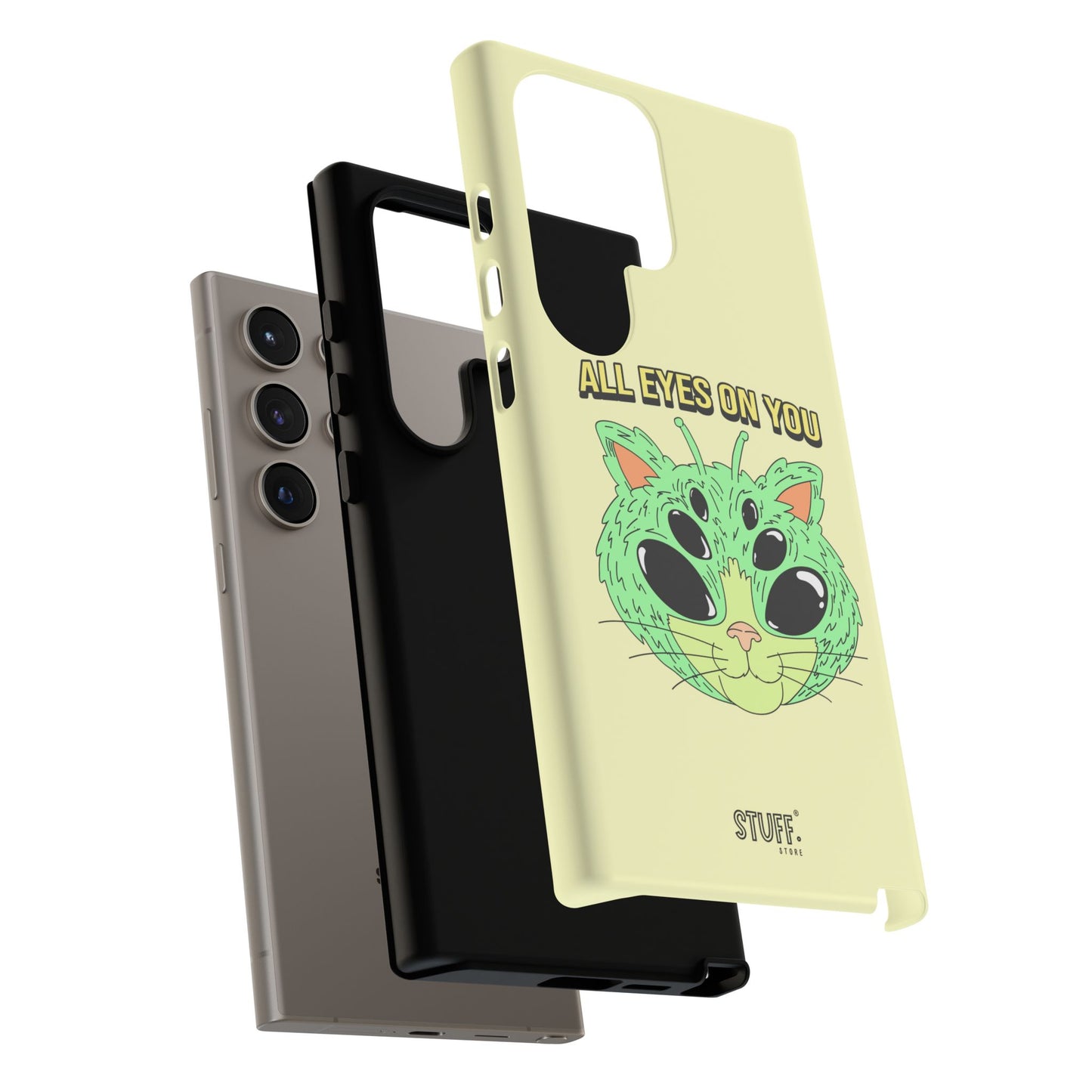 All Eyes on You Case | Coque résistante double protection avec Design Alien drôle