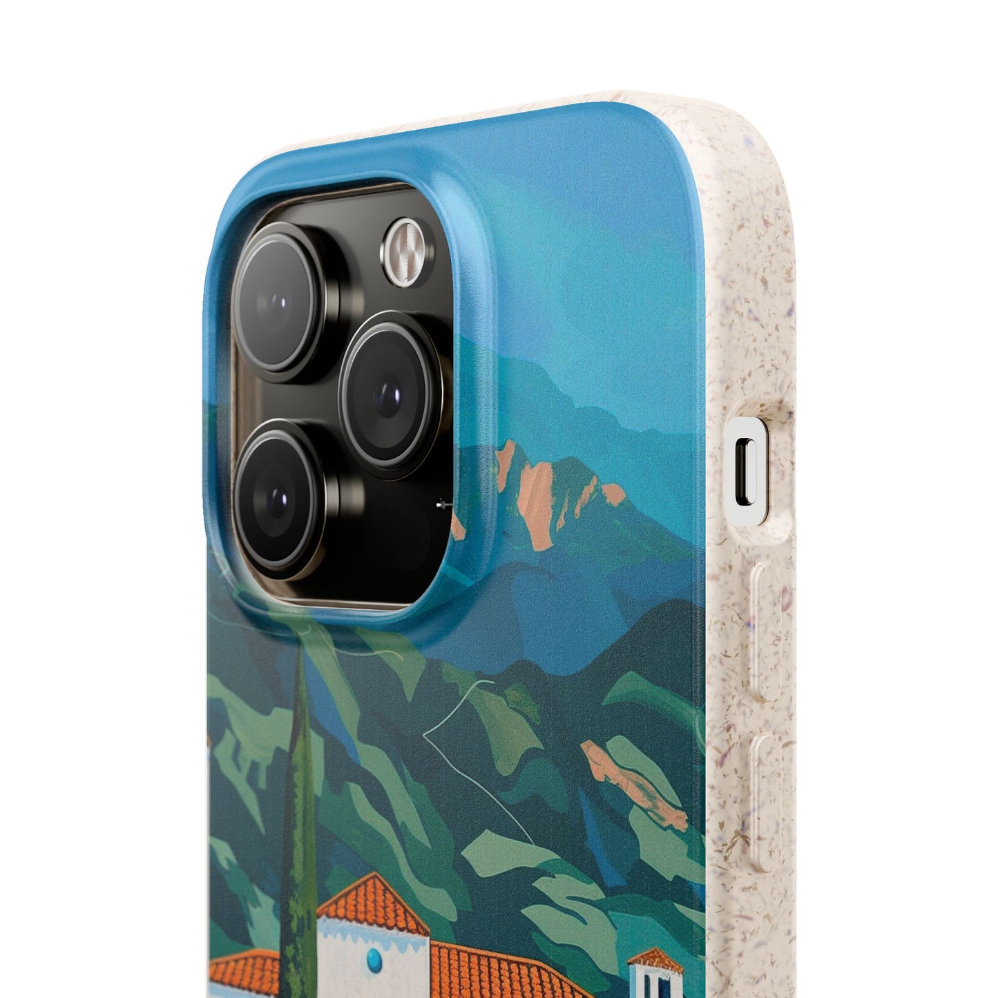 Summer Villa Case | Eco-Friendly Bamboo and Bioplastic Case with Summer Design - Available with Gift Packaging