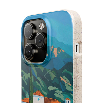 Summer Villa Case | Eco-Friendly Bamboo and Bioplastic Case with Summer Design - Available with Gift Packaging