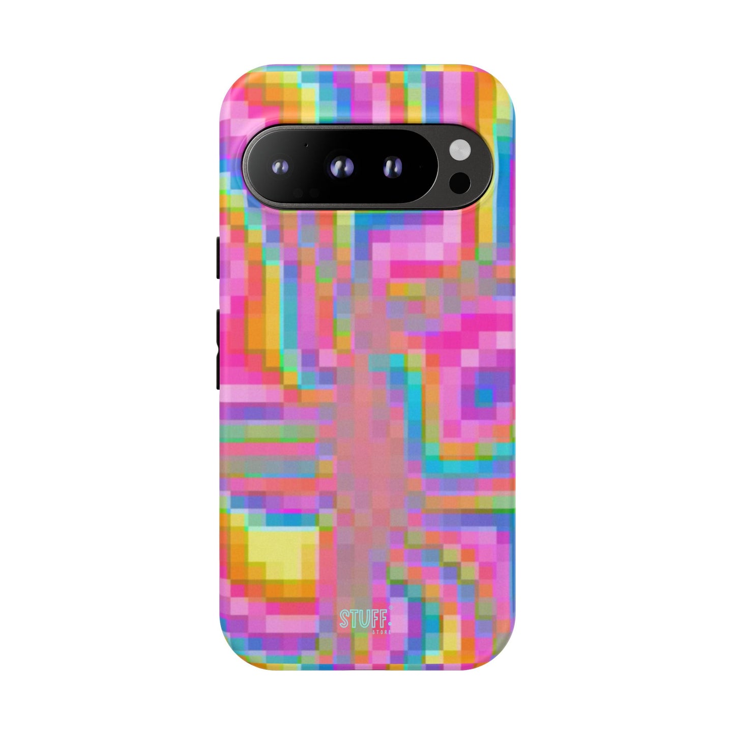 Pixel Case | Coque résistante double protection anti-choc - Motif pixels colorés