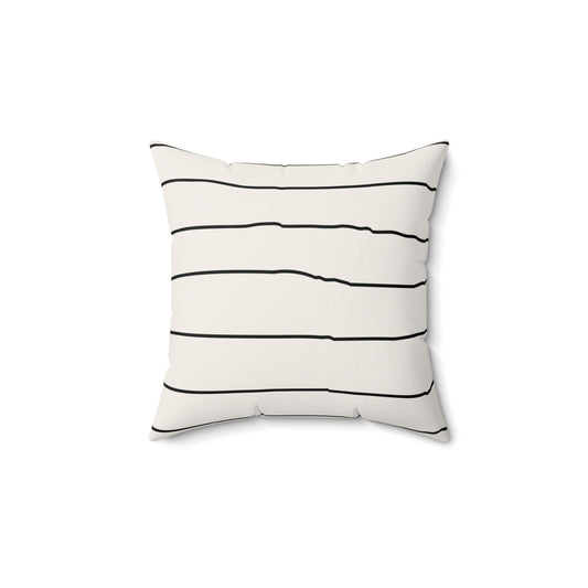 Coussin carré décoratif avec Design Ligné Minimaliste
