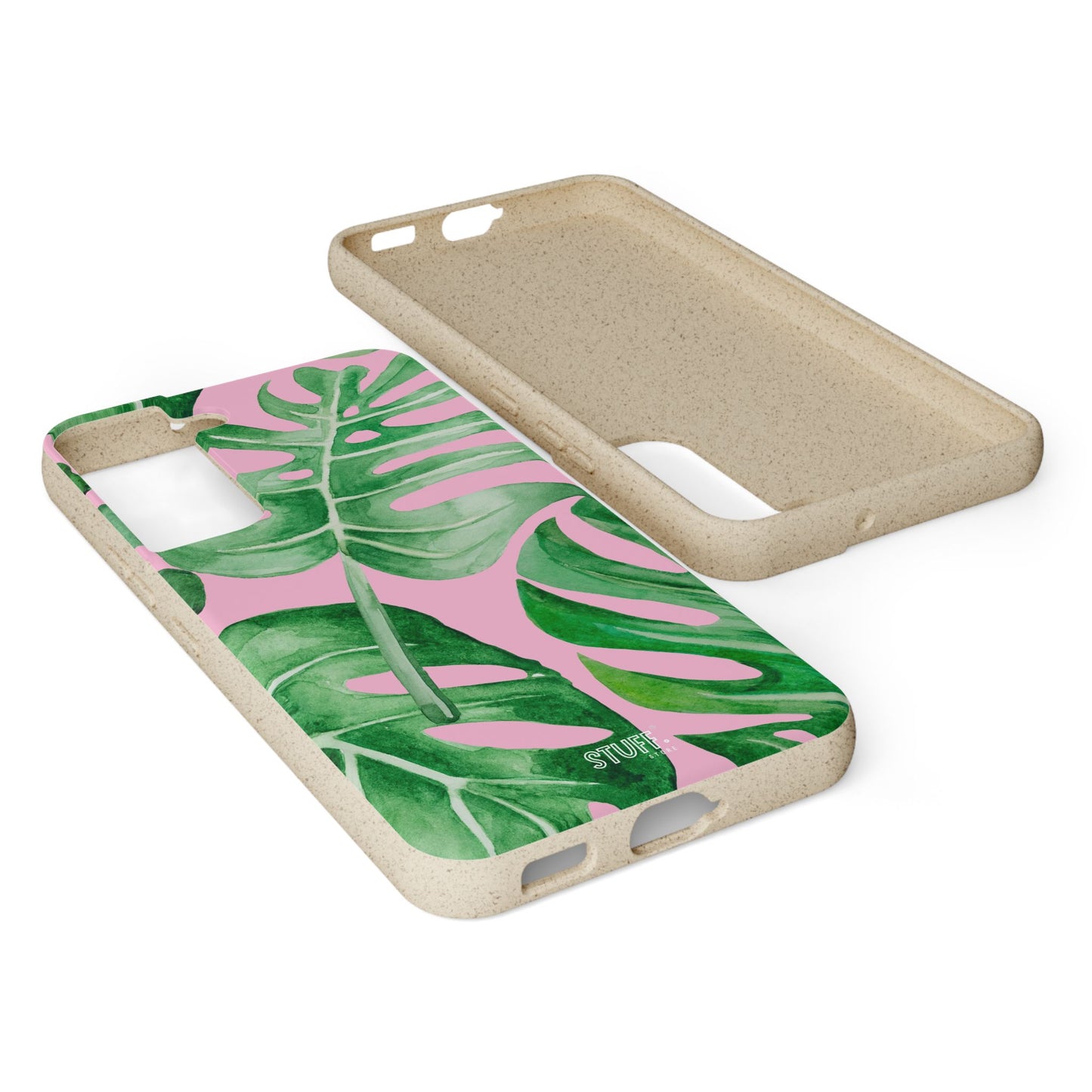 Monstera Case | Eco-Friendly Bamboo and Bioplastic Shell Monstera Leaves Pattern - Available with Gift Packaging
