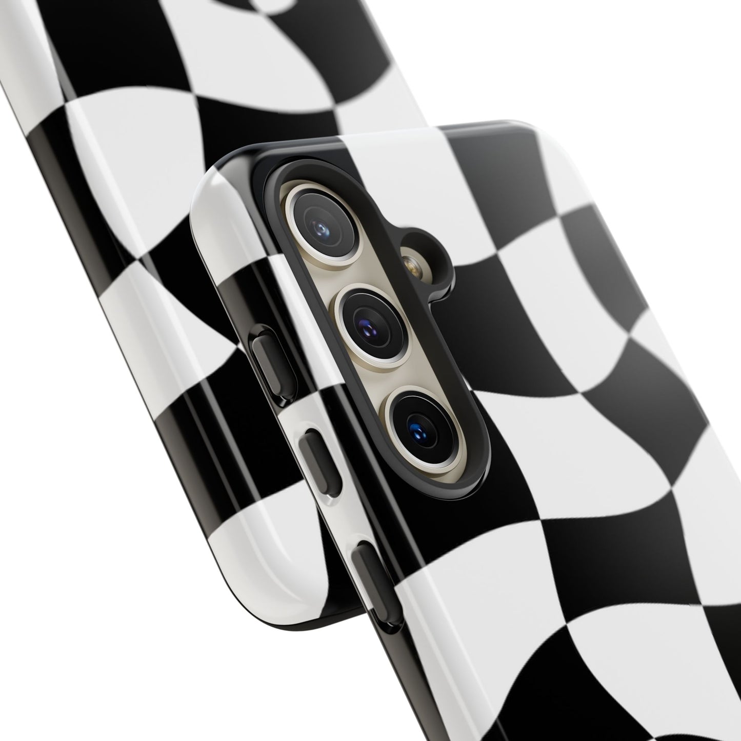 Checkers Case | Coque résistante double protection et Design en Damier déformé