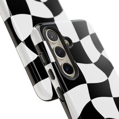 Checkers Case | Coque résistante double protection et Design en Damier déformé