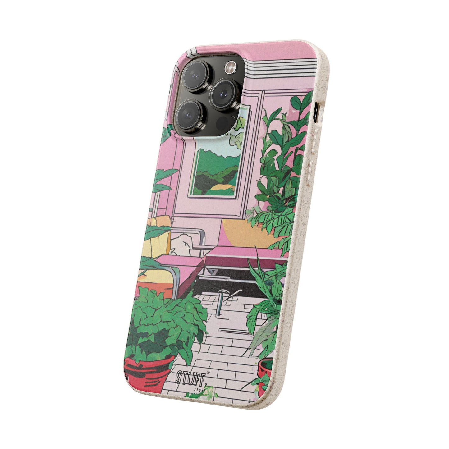 Plant Pop Case | Coque biodégradable en bambou et bioplastique avec design coloré | Parfait pour les amoureux des plantes - Avec emballage cadeau