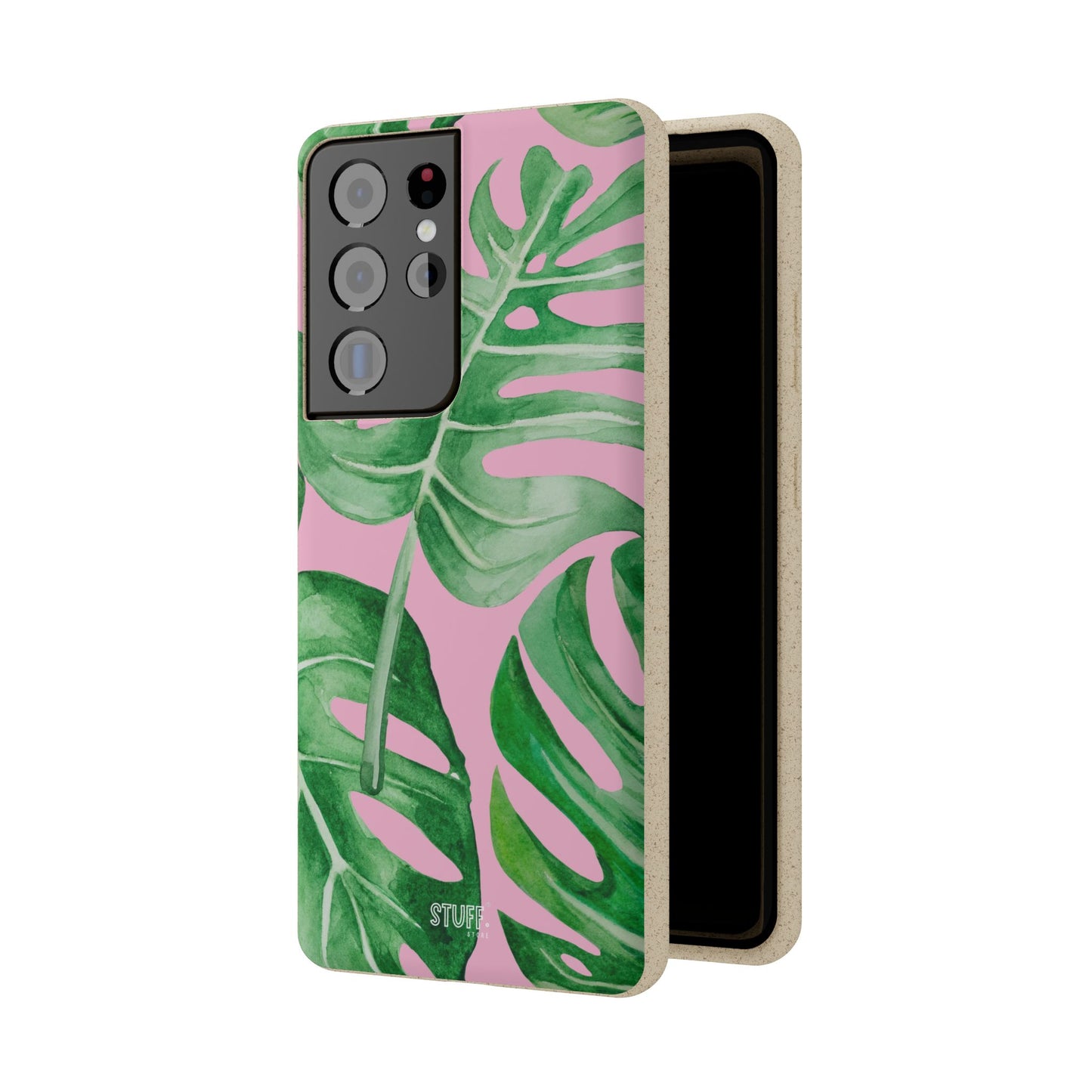 Monstera Case | Eco-Friendly Bamboo and Bioplastic Shell Monstera Leaves Pattern - Available with Gift Packaging
