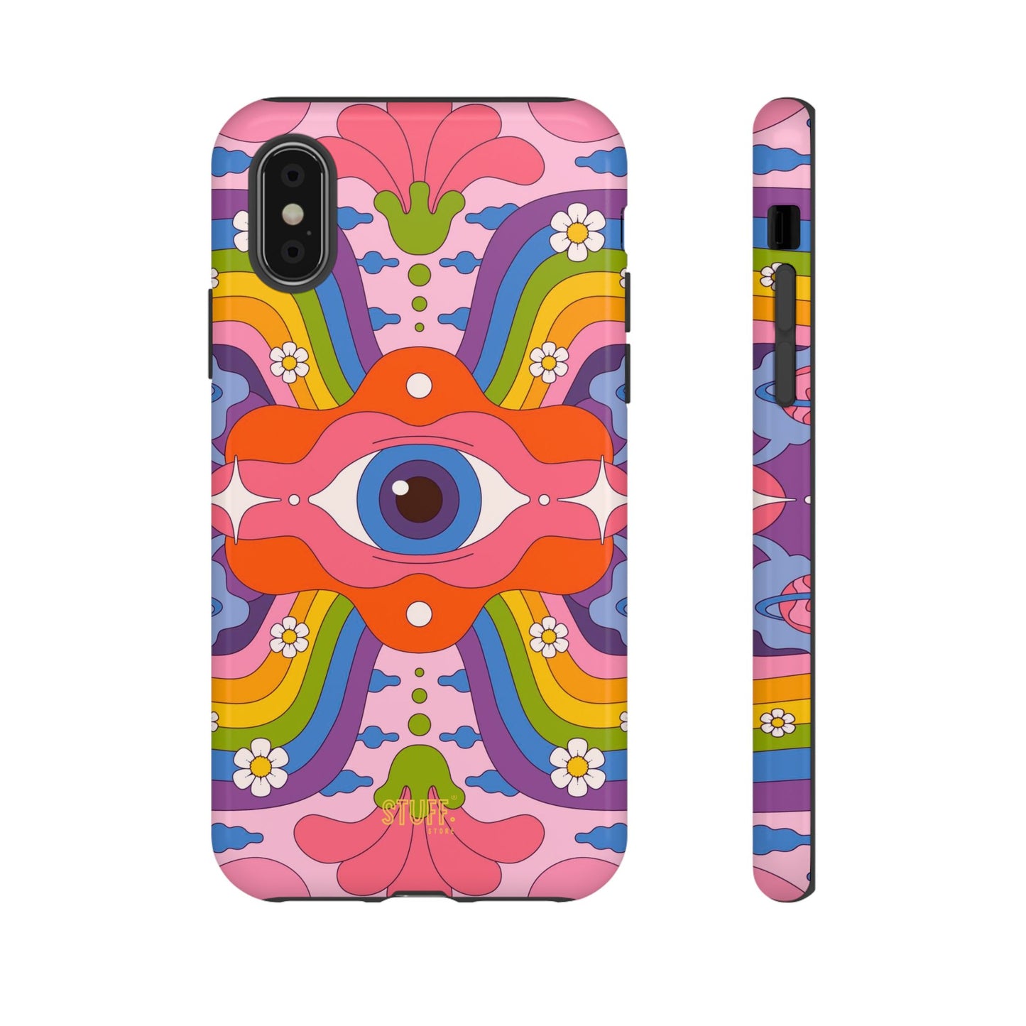 Psych Case | Coque résistante double protection avec Design Psychédélique coloré