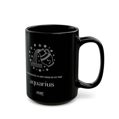 Verseau | Mug noir en céramique avec signe astrologique et phrase drôle – 330ml / 440ml