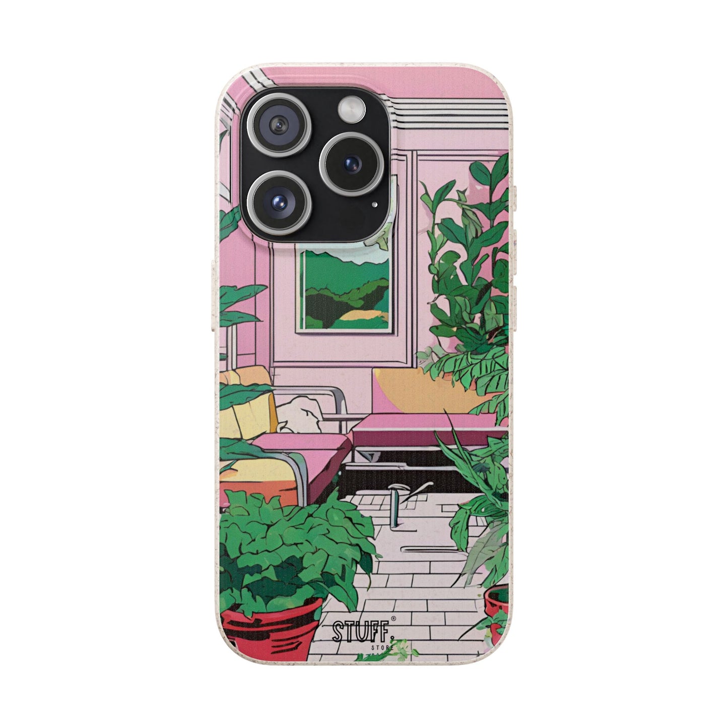 Plant Pop Case | Coque biodégradable en bambou et bioplastique avec design coloré | Parfait pour les amoureux des plantes - Avec emballage cadeau