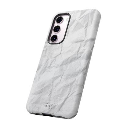 Crinkled Case | Coque résistante double protection anti-choc Effet Papier Froissé Mat
