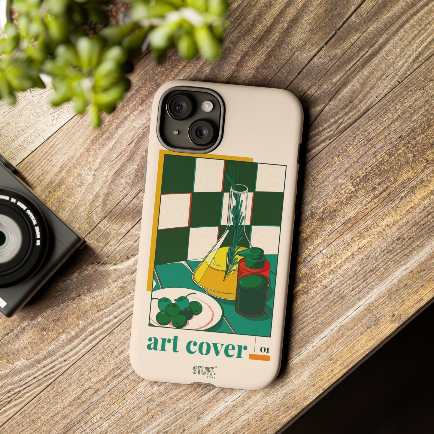 Olio d'Amore Case | Coque résistante double protection avec Design artistique Rétro